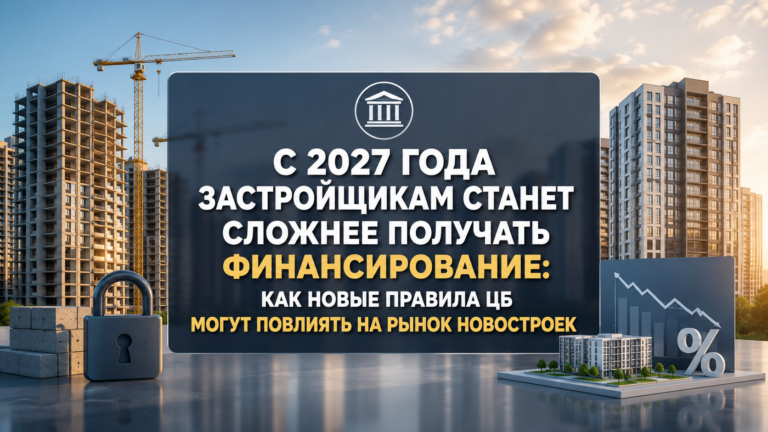 С 2027 года застройщикам станет сложнее получать финансирование: как новые правила ЦБ могут повлиять на рынок новостроек