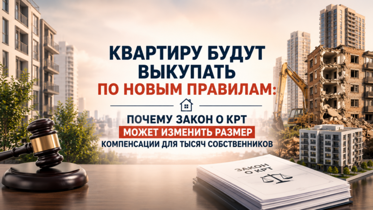 Квартиру будут выкупать по новым правилам: почему закон о КРТ может изменить размер компенсации для тысяч собственников