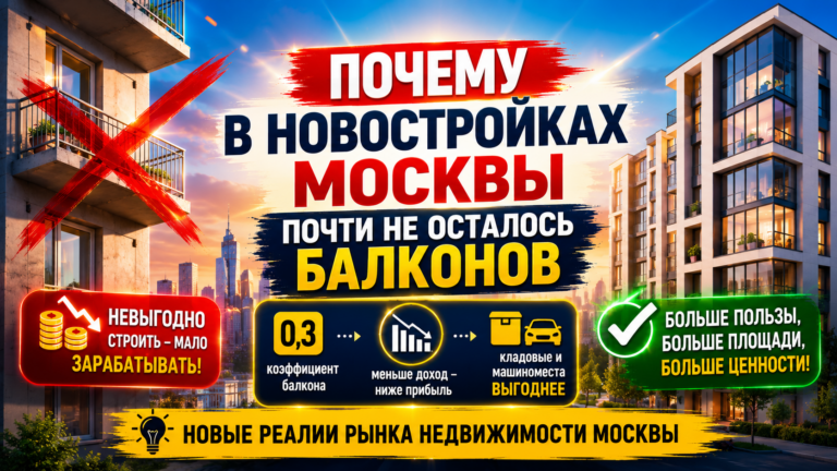 Почему в новостройках Москвы почти не осталось балконов